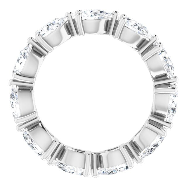 Platinum Pear Natural Diamond Eternity Band – 6x4 mm Stones - view 2