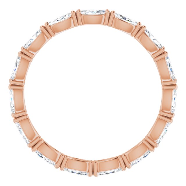 14K Gold Marquise Lab-Grown Diamond Eternity Band – 4.3x2.25 mm Stones - Rose Gold - view 2