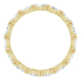 14K Gold Marquise Lab-Grown Diamond Eternity Band – 4.3x2.25 mm Stones - Yellow Gold - view 2