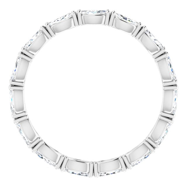 Platinum Marquise Lab-Grown Diamond Eternity Band – 4.3x2.25 mm Stones - view 2