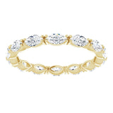 14K Gold Marquise Lab-Grown Diamond Eternity Band – 4.5x2.5 mm Stones - Yellow Gold - view 3