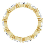 14K Gold Pear Lab-Grown Diamond Eternity Band – 5.5x3.5 mm Stones - Yellow Gold - view 2