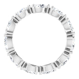 Platinum Pear Natural Diamond Eternity Band – 5.5x3.5 mm Stones - view 2