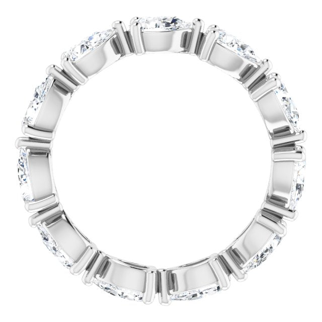 Platinum Pear Lab-Grown Diamond Eternity Band – 5.5x3.5 mm Stones - view 2