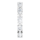 Platinum Pear Natural Diamond Eternity Band – 5x3 mm Stones - view 4