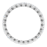 Platinum Round Natural Diamond Eternity Band – 2.5 mm Stones - view 2