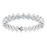 Platinum Round Natural Diamond Eternity Band – 2.5 mm Stones - view 3