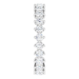 Platinum Round Natural Diamond Eternity Band – 2.5 mm Stones - view 4