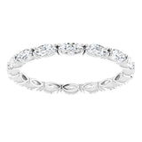 Platinum Marquise Lab-Grown Diamond Eternity Band – 4x2 mm Stones - view 3