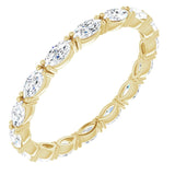 14K Gold Marquise Natural Diamond Eternity Band – 4x2 mm Stones - Yellow Gold