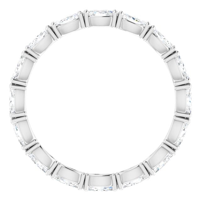 Platinum Marquise Lab-Grown Diamond Eternity Band – 4x2 mm Stones - view 2