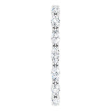 14K Gold Marquise Natural Diamond Eternity Band – 4x2 mm Stones - White Gold - view 4