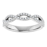 Platinum Round Natural Diamond Infinity-Inspired Anniversary Band – 1/5 CTW (Style 123104) - view 3