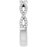 Platinum Round Natural Diamond Infinity-Inspired Anniversary Band – 1/5 CTW (Style 123104) - view 4