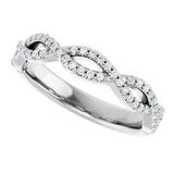 Platinum Round Natural Diamond Infinity-Inspired Anniversary Band – 1/5 CTW (Style 123104) - view 5
