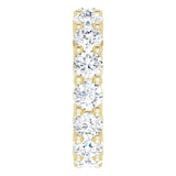 10K Gold Round Natural Diamond Shared-Prong Eternity Band – 3.8 mm Stones - Yellow Gold - view 4