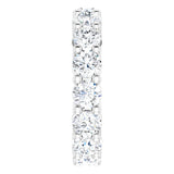 10K Gold Round Lab-Grown Diamond Shared-Prong Eternity Band – 3.8 mm Stones - White Gold - view 4