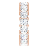 10K Gold Square Lab-Grown Diamond Shared-Prong Eternity Band – 3.5x3.5 mm Stones - Rose Gold - view 4
