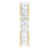 10K Gold Square Lab-Grown Diamond Shared-Prong Eternity Band – 3.5x3.5 mm Stones - Yellow Gold - view 4