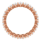 14K Gold Marquise Lab-Grown Diamond Shared-Prong Eternity Band – 4.5x2.5 mm Stones - Rose Gold - view 2
