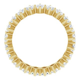 14K Gold Marquise Lab-Grown Diamond Shared-Prong Eternity Band – 4.5x2.5 mm Stones - Yellow Gold - view 2