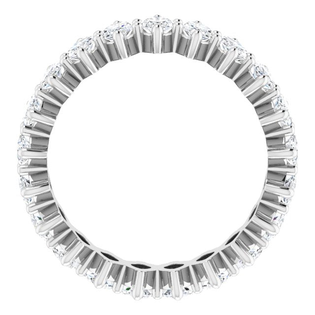 Platinum Marquise Natural Diamond Shared-Prong Eternity Band – 4.5x2.5 mm Stones - view 2