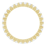 10K Gold Round Lab-Grown Diamond Shared-Prong Eternity Band – 1.75 mm Stones - Yellow Gold - view 2
