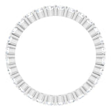 10K Gold Round Lab-Grown Diamond Shared-Prong Eternity Band – 1.75 mm Stones - White Gold - view 2