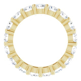 10K Gold Round Natural Diamond Shared-Prong Eternity Band – 3.2 mm Stones - Yellow Gold - view 2