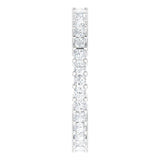 10K Gold Square Natural Diamond Shared-Prong Eternity Band – 1.5x1.5 mm Stones - White Gold - view 4