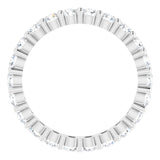 10K Gold Round Natural Diamond Shared-Prong Eternity Band – 2.25 mm Stones - White Gold - view 2