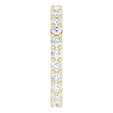 10K Gold Round Lab-Grown Diamond Shared-Prong Eternity Band – 2 mm Stones - Yellow Gold - view 4