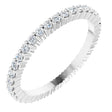 Platinum Round Lab-Grown Diamond Shared-Prong Eternity Band – 1.3 mm Stones