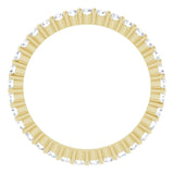 10K Gold Round Lab-Grown Diamond Shared-Prong Eternity Band – 1.5 mm Stones - Yellow Gold - view 2
