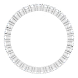 Platinum Round Natural Diamond Shared-Prong Eternity Band – 1.5 mm Stones - view 2