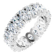 Platinum Oval Lab-Grown Diamond Shared-Prong Eternity Band – 5x3 mm Stones