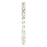 10K Gold Round Lab-Grown Diamond Shared-Prong Eternity Band – 1.5 mm Stones - Yellow Gold - view 4