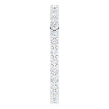 10K Gold Round Natural Diamond Shared-Prong Eternity Band – 1.5 mm Stones - White Gold - view 4