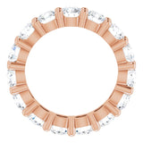 10K Gold Round Natural Diamond Shared-Prong Eternity Band – 3.75 mm Stones - Rose Gold - view 2