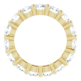 10K Gold Round Natural Diamond Shared-Prong Eternity Band – 3.75 mm Stones - Yellow Gold - view 2