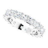 Platinum Asscher Lab-Grown Diamond Shared-Prong Eternity Band – 2.6x2.6 mm Stones - view 5