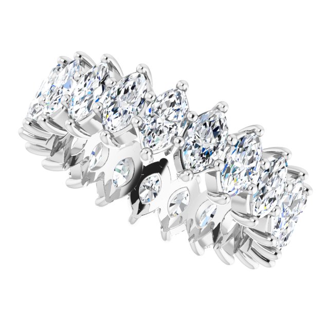 Platinum Marquise Lab-Grown Diamond Shared-Prong Eternity Band – 4.5x2.5 mm Stones - view 5