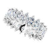 14K Gold Marquise Lab-Grown Diamond Shared-Prong Eternity Band – 4.5x2.5 mm Stones - White Gold - view 5