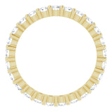 10K Gold Round Natural Diamond Shared-Prong Eternity Band – 2 mm Stones - Yellow Gold - view 2