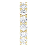 10K Gold Round Natural Diamond Shared-Prong Eternity Band – 3.5 mm Stones - Yellow Gold - view 4