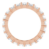 14K Gold Asscher Lab-Grown Diamond Shared-Prong Eternity Band – 2.6x2.6 mm Stones - Rose Gold - view 2