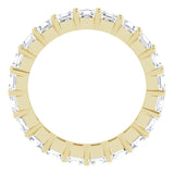 14K Gold Asscher Lab-Grown Diamond Shared-Prong Eternity Band – 2.6x2.6 mm Stones - Yellow Gold - view 2