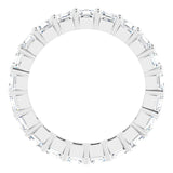 Platinum Asscher Lab-Grown Diamond Shared-Prong Eternity Band – 2.6x2.6 mm Stones - view 2