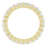 10K Gold Square Natural Diamond Shared-Prong Eternity Band – 2x2 mm Stones - Yellow Gold - view 2