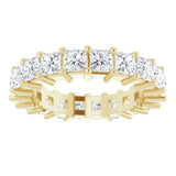 10K Gold Square Lab-Grown Diamond Shared-Prong Eternity Band – 2.75x2.75 mm Stones - Yellow Gold - view 3